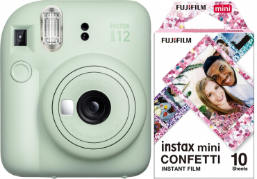 Fujifilm Instax Mini 12 vert menthe + pellicule Confetti