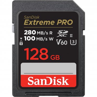 SanDisk SDXC Extreme Pro 128GB 280MB/s V60 UHS II