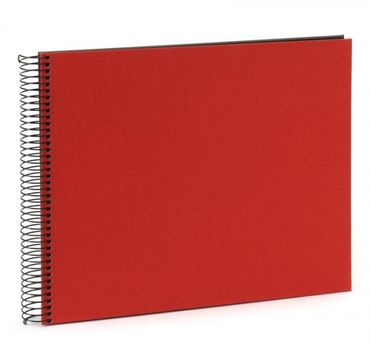 Goldbuch Spiralalbum hellrot 25 993 40 schwarze Seiten 34x30cm