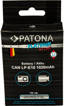 PATONA Platinum rechargeable battery USB-C Input Canon LP-E10