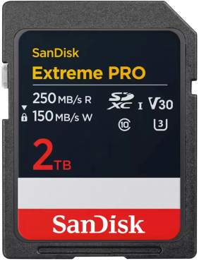 SanDisk SDXC Extreme Pro 2TB 250MB/s V30 UHS I