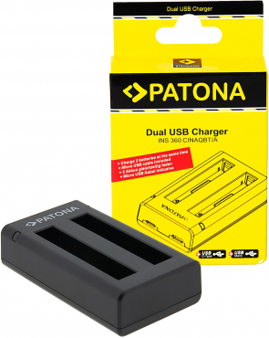 PATONA Dual Ladegerät für Insta360 X3 inkl. Micro-USB Kabel - 6063318 PATONA Dual Ladegerät für Insta360 X3 inkl. Micro-USB Kabel