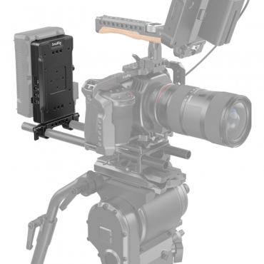 SmallRig 3203B V-mount battery adapter plate with 15mm rod clamp