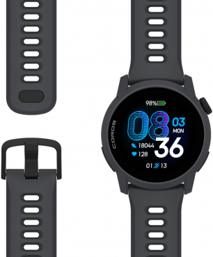 COROS Sportuhr PACE 4 Silikon Black