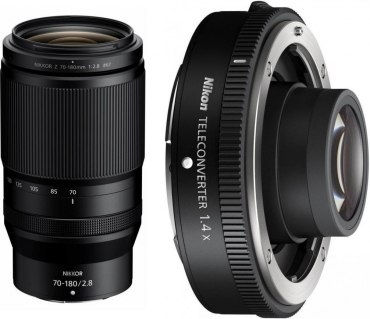 Nikon Nikkor Z 70-180mm f2,8 + téléconvertisseur 1,4x