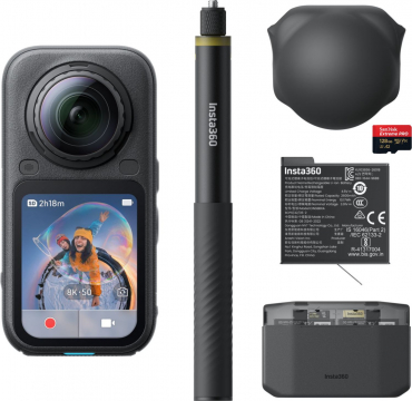 Insta360 X6 Essentials Bundle Midnight Black + SanDisk Extrem 128GB - 6071802 Insta360 X6 Essentials Bundle Midnight Black + SanDisk Extrem 128GB