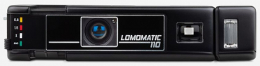 Lomography Lomomatic 110 Kamera & Blitz Metal Nocturne