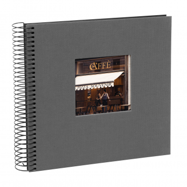 Goldbuch Spiral album 12725 Bella Vista 20x20cm black pages gray