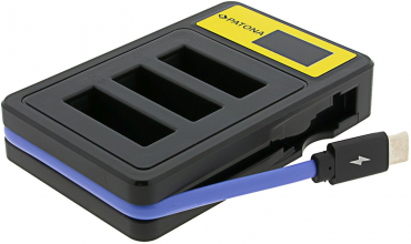 PATONA Smart Dual LCD Chargeur USB pour Canon NB-13L
