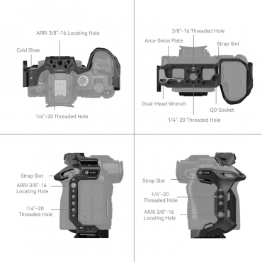 SmallRig 4161 Cage Black Mamba for Canon EOS R6 Mark II