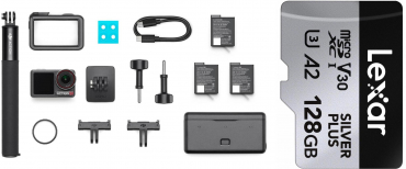 DJI Osmo Action 5 Pro Adventure + Lexar Silver Plus microSDXC 128GB