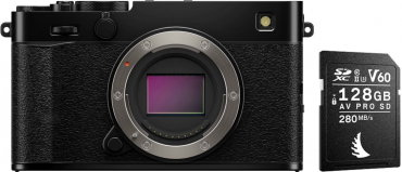 Fujifilm X-E5 Housing Black + Angelbird SD Card AV PRO UHS-II 128GB V60