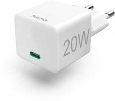 Hama 201650 Mini chargeur rapide USB-C 20W blanc