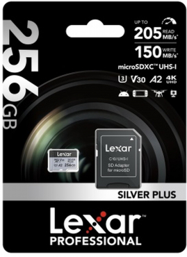 DJI Osmo Pocket 3 + Lexar Silver Plus microSDXC 256GB