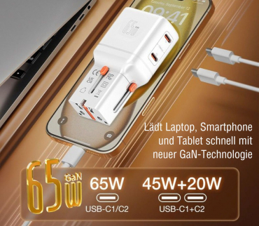 4smarts Nomad Pocket GaN 65W Weltreiseadapter