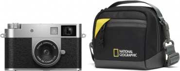 Fujifilm X-HF1 Silber + National Geographic Tasche