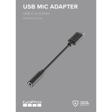 GoPro USB Mic Adapter USB-C to 3.5mm (Mission 1) - 6072752 GoPro USB Mic Adapter USB-C to 3.5mm (Mission 1)