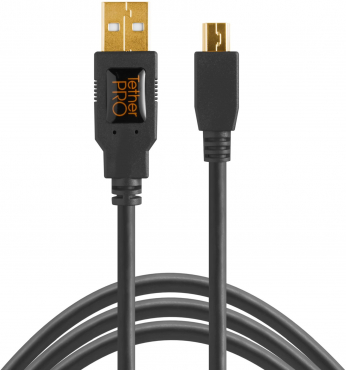 TetherTools TetherPro USB 2.0 an USB 2.0 Mini-B 5 Pin 4,6m schwarz