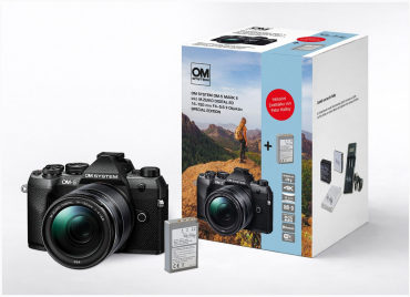 OM SYSTEM OM-5 II black + 14-150mm II + Peter Hadley BLS-5 battery