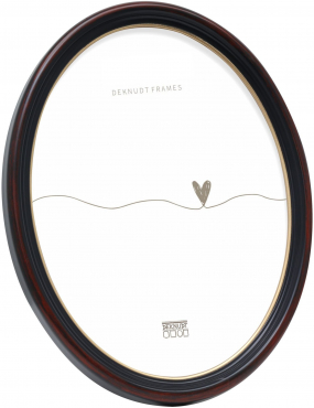 Deknudt S100F9 10x15cm Ovalrahmen schwarz-braun