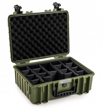 B&W Case Type 5000 RPD Marron vert avec compartiments