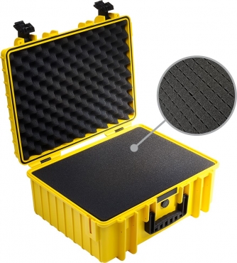 B&W Case Type 6000 SI jaune avec insert en mousse