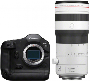 Canon EOS R1 + RF 70-200mm f2,8 L IS USM Z weiß