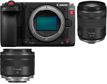 Canon EOS C50 + RF 28-70mm f/2.8 + RF 35mm f/1.8
