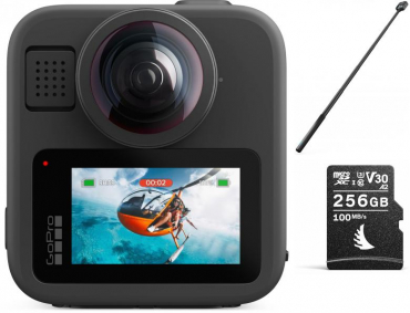 GoPro MAX2 + 1,2m Extension Pole + Angelbird AV PRO 256GB 100MB/s