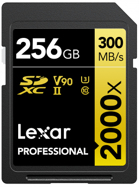 Lexar Professional SDXC 256GB 2000x UHS-II V90