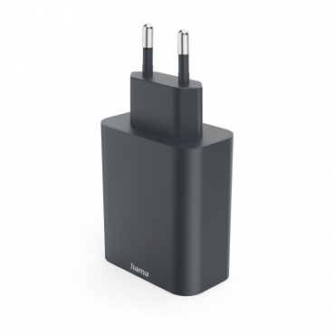 Hama 86445 1xUSB-A/ 2xUSB-C Chargeur rapide 65W Anthracite