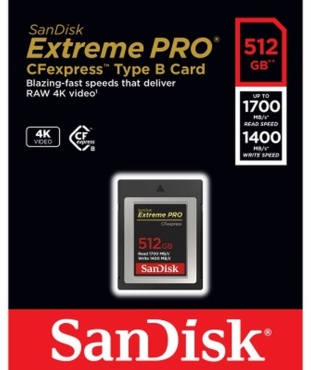SanDisk Extreme PRO CFexpress Card 512GB Type B