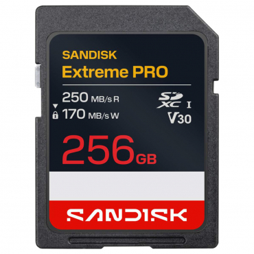 SanDisk SDXC Extreme PRO 256GB 250MB/s V30 UHS-I