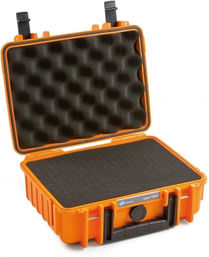 B&W Case Type 1000 SI orange mit Schaumstoffeinsatz