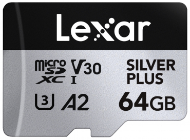 Lexar microSDXC Silver Plus UHS-I 64GB V30