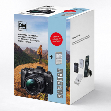 OM SYSTEM OM-5 II schwarz + 14-150mm II + Peter Hadley BLS-5 Akku
