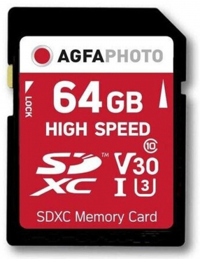 AgfaPhoto 64 GB SDXC-Karte Class10 W 50MB/s, R 100MB/s