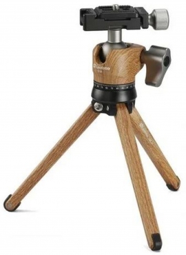 Leofoto Pocket Mini Tripod MT-01 + Ballhead LH-25 Wood