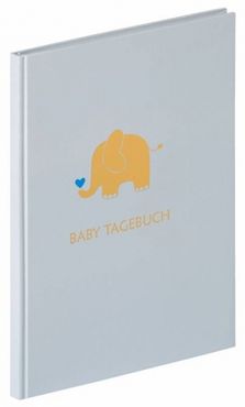 Walther TB-148-L Babytagebuch Baby Animal blau 20x28cm