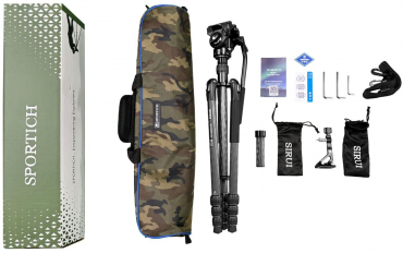 SIRUI SP024+B5X Trépied en carbone avec rotule vidéo compatible Arca Swiss