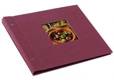 Goldbuch 26 508 Schraubalbum Trend fuchsia 40 schwarze Seiten 30x25cm