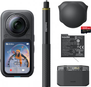 Insta360 X6 Essentials Bundle Midnight Black + SanDisk Extrem 64GB - 6071803 Insta360 X6 Essentials Bundle Midnight Black + SanDisk Extrem 64GB