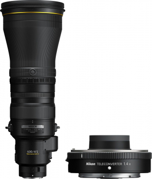 Nikon Z 600mm f4 TC VR S + téléconvertisseur 1,4x