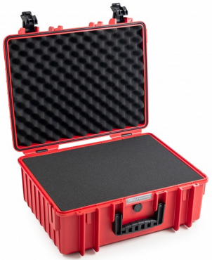 B&W Case Type 6000 Rot mit Schaumstoffeinsatz