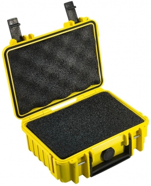 B&W Case Type 500 jaune avec insert en mousse