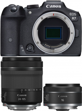 Canon EOS R7 + RF 24-105mm f4-7,1 IS STM + RF 16mm f2,8 STM