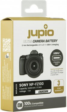 Jupio NP-FZ100 *ULTRA C* USB-C input 2400mAh