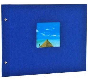 Goldbuch Bella Vista Schraubalbum Blau 28 975 schwarze Seiten 39x31cm