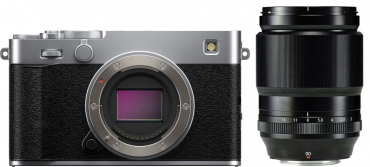 Fujifilm X-E5 Silber + XF 90mm f2 R LM WR
