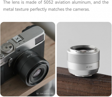 TTArtisan AF 35mm f1,8 II für Fuji X silber